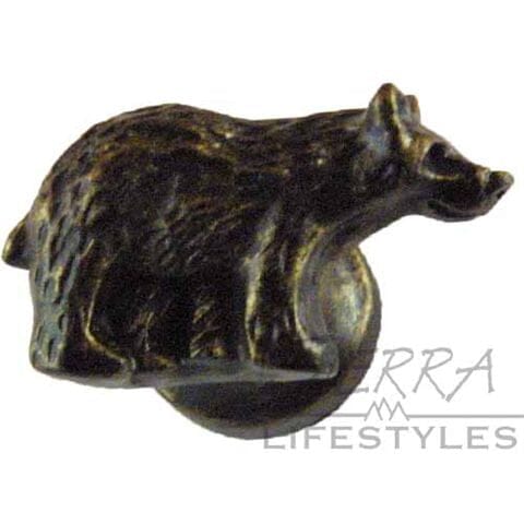 Bear Knob- Right Facing- Bronzed Black Western Log Home Supply
