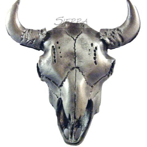 Buffalo Skull - Pewter Western Log Home Supply